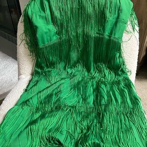 Green Fringe Dress